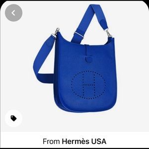 Hermès Evelyn GM electric blue